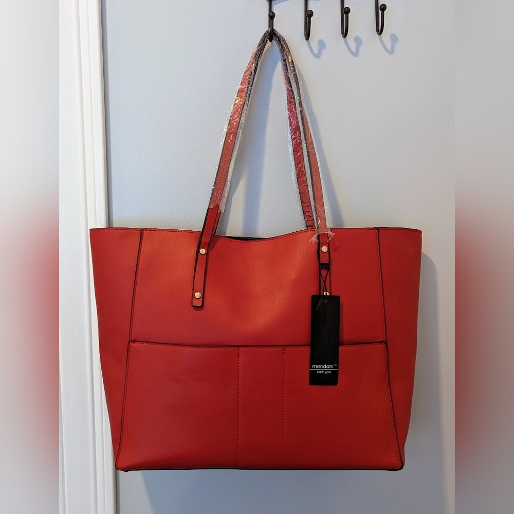 Mondani Red Weekender Tote Bag, NWT